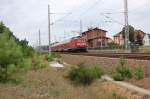 114 021-9 und hier schon wieder von Elsterwerda kommend nach Stralsund unterwegs,im Bhf.Waldrehna.