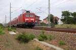 Am  13.07.2007 114 028-4 mit dem RE3 von Schwedt/O.