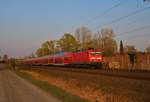 DB Regio 114 012-8 mit der RB51 im mittleren Gleis am 28.03.20 in Rodenbach 