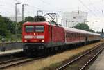 Der Sonderzug mit 114 005 entpuppt sich als Zusatz-RE / Ausflugsverkehr von Berlin nach Stralsund - Bf Anklam am 17.07.2021