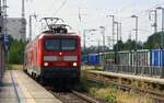 Derzeit wieder mit im Umlauf : DB 114 039 mit Zug auf RE 3 | Anklam | Juni 2023