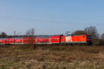Regionalverkehr Ersatzverkehr für das Expresskreuz Bremen/Niedersachen. Unteranderem fährt WFL mit ihren Dostos der frühen Generation. 114 013 Hier bei Bremernhaven Wulsdorf nach Bremen. 6.3.26