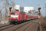 112 006-2 zog am 23.03.2026 ihren RE9 nach Osnabrück HBF durch Dreye