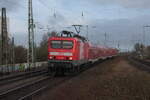 114 031 zieht am 30.03.2026 ihren RE9 durch Bremen Walle, in Richtung Bremen Hbf nach Osnabrück Hbf.