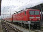 114 030-0 mit Zug der Linie RE 2 aus Rathenow am 03.09.2008 im Bahnhof Cottbus