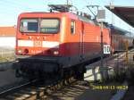 RE 38347 Stralsund-Elsterwerda mit der Lok 114 006 beim 7mintigen Aufenthalt am 13.09.2008 in Angermnde.