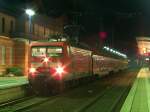 WIEDER eine Baureihe 114 vor der RB14!! Hier steht 114 015-1 im Bahnhof von Lbbenau/Spreewald am 11.10.2008 mit der RB 28336 nach Knigs Wusterhausen bereit. 