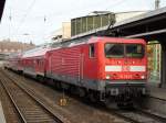 114 023 nach der Ankunft am 31.Oktober 2009 in Stralsund.