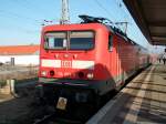 RE 38347 Stralsund-Hohenleipisch der,am 03.April 2010,von 114 006 gezogen wurde,beim 5mintigen Aufenthalt in Angermnde.