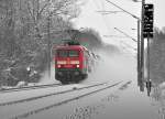 114 012 kommt mit ihrer RE aus Elsterwerda nach Stralsund am 18.12.2010