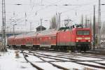 114 006 mit RE 3 unterwegs nach Elsterwerda am 07.01.2011 in Angermnde