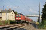 Wenige Stunden später kam die 114 017 mit der RE4  Ersatzgarnitur  wieder durch Vietznitz gefahren und diese mal als (RE 37316) von Jüterbog nach Wismar.