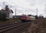 114 501 hatte am 20.02.14 Messfahrten zwischen Zwickau-Hof und zurück.