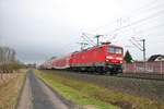 DB Regio 114 023 mit eine RE50 nach Frankfurt am Main in Rodenbach (Main Kinzig Kreis) am 16.03.18
