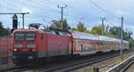 DB Regio Nordost, Bh Rostock mit  114 040  (NVR-Nummer   91 80 6114 040-9 D-DB ) und dem RE5 nach Altentreptow (baustellenbedingt) am 13.09.21 Berlin Blankenburg.