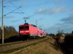 Am 12.01.2014 kam 114 004 mit dem RE 20 aus Uelzen nach Stendal und fuhr weiter Richtung Halle/Saale.