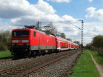 DB Regio 114 007 am 08.04.16 bei Hanau West