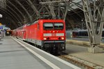 114 032-6 steht am 21.05.16 als RE 13 nach Magdeburg Hbf.