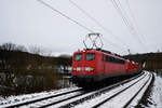 Am 30.12.2017 hat 115 198 die Aufgabe zwei 120, eine 101, drei Dostos und zwei IC-Wagen als PbZ nach München zu bringen.