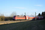 115 293 fährt am 13.02.2018 mit dem leicht verspäteten PbZ 2460 durch Westerstetten Richtung Stuttgart.