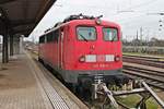 Am Nachmittag des 28.12.2018 stand 115 198-4 abgestellt auf Gleis 99 im Badischen Bahnhof von Basel und wartete darauf, dass sie einen PbZ nach Frankfurt bespannt.