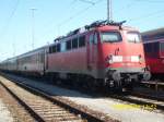 115 350 abgestellt am 31.08.2008 im Abstellbahnhof Berlin Grunewald.