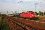 DB 115 448-3 mit dem EuroNight  Metropol  nach Berlin-Wannsee (Berlin Schnefeld, 08.08.2009)