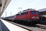 115 278 mit einem Lr-Sdz in Hannover Hbf am 24.06.09