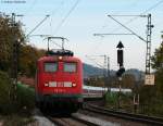 115 114-1 mit dem Pbz 1958 (Basel Bad Bf-Frankfurt (M) Hbf) bei Efringen Kirchen 24.10.09