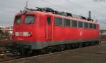 115 114-1 ex 110 114 seines Zeichens lteste betriebsfhige E10 stand am 20.3.10 in Karlsruhe abgestellt