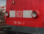 115 114-1 ex 110 114 seines Zeichens lteste betriebsfhige E10 stand am 20.3.10 in Karlsruhe abgestellt