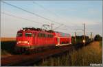 Heute zwei schne Abendbildchen von mir. Zu sehen ist der PbZ-2468 mit 115 459 -0 der kurz danach in Kfering in die Ausweiche musste. (27.07.2011, Kfering) 