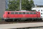 Die 115 114-1 fhrt auf ihre alten Tage nach dem Einsatz auf dem Autoslaaptrein von Venlo nach Kln Deutzerfeld durch Kln HBF am 04.09.2011