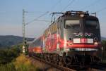 115 509-2 DB  80 Jahre Autozug  mit SDZ bei Horb am 26.06.2012.