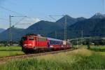 DB 115 346 -9 zieht den PF 13985 aus Salzburg weiter in Richtung Mnchen.
Bernau, 16.06.12