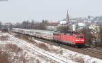 120 106-0 und 115 346-9 mit dem PbZ 2459 (Karlsruhe Hbf-Basel Bad Bf) bei Teningen 14.2.13