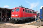 Am 08.06.2013 stand die lteste 110er auf dem Gelnde des DB Museum Koblenz-Ltzel. Spter wird 115 152-1 mit weiteren Fahrzeugen zur groen Fahrzeugparade im Gbf aufgestellt.