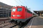 Zwischenhalt am 06.03.2014 vom IC 282 (Zürich HB - Stuttgart Hbf) in Horb, der an diesem Tag von der Berliner 115 198-4 bespannt wurde.