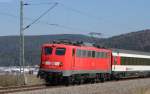 115 198-4 mit dem IC 185 (Stuttgart Hbf-Zürich HB) bei Möhringen 12.3.14