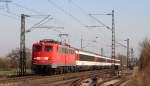 115 198-4 mit dem IC 184 (Zürich HB-Stutgart Hbf) bei Welschingen 12.3.14