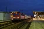 115 205-7 am 18.12.2013 mit IC 2239 Magdeburg Hbf - Leipzig Hbf in Magdeburg Hbf.