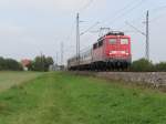 115 205-7 zu sehen am 16.09.14 in Neu-Ulm.