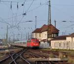 115 114 mit IC 2239 aus Magdeburg am 02.04.2014 bei der Einfahrt in den Leipziger Hbf.