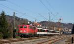 115 278-4 mit dem IC 185 (Stuttgart Hbf-Zürich HB) bei Horb 23.11.14