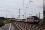 115 509 durchfährt mit dem PbZ 2470 (Frankfurt-Dortmund) am 18.07.2015 den Hauptbahnhof Duisburg