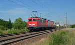 115 350 führte am 23.06.16 den nur aus 143 816 und 111 047 bestehenden PbZ 2467 von Berlin nach Leipzig durch Greppin, wobei die Wagenloks sicher erst in Dessau dazu kamen.