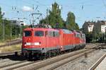 115 350 mit 101 063 & 115 293 und 115 509 am 13.08.16 am Münchner Heimeranplatz