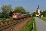 115 346 mit einem Sonderzug nach Augsburg am 23.06.2012 unterwegs bei Hausbach.