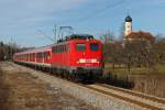 139 137 mit RB 30571 in Bichl (18.03.2009)