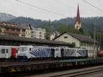 Die 185 663, die 139 260 und die 139 213 abgestellt in Kufstein am 22.08.2009.